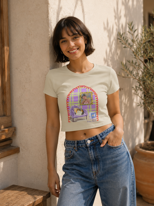 Tee | Watercolor Collage – Artistic Cat Graphic