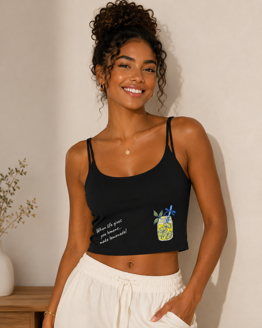 Crop Top | When Life Gives You Lemons Sports Top | Motivational Activewear
