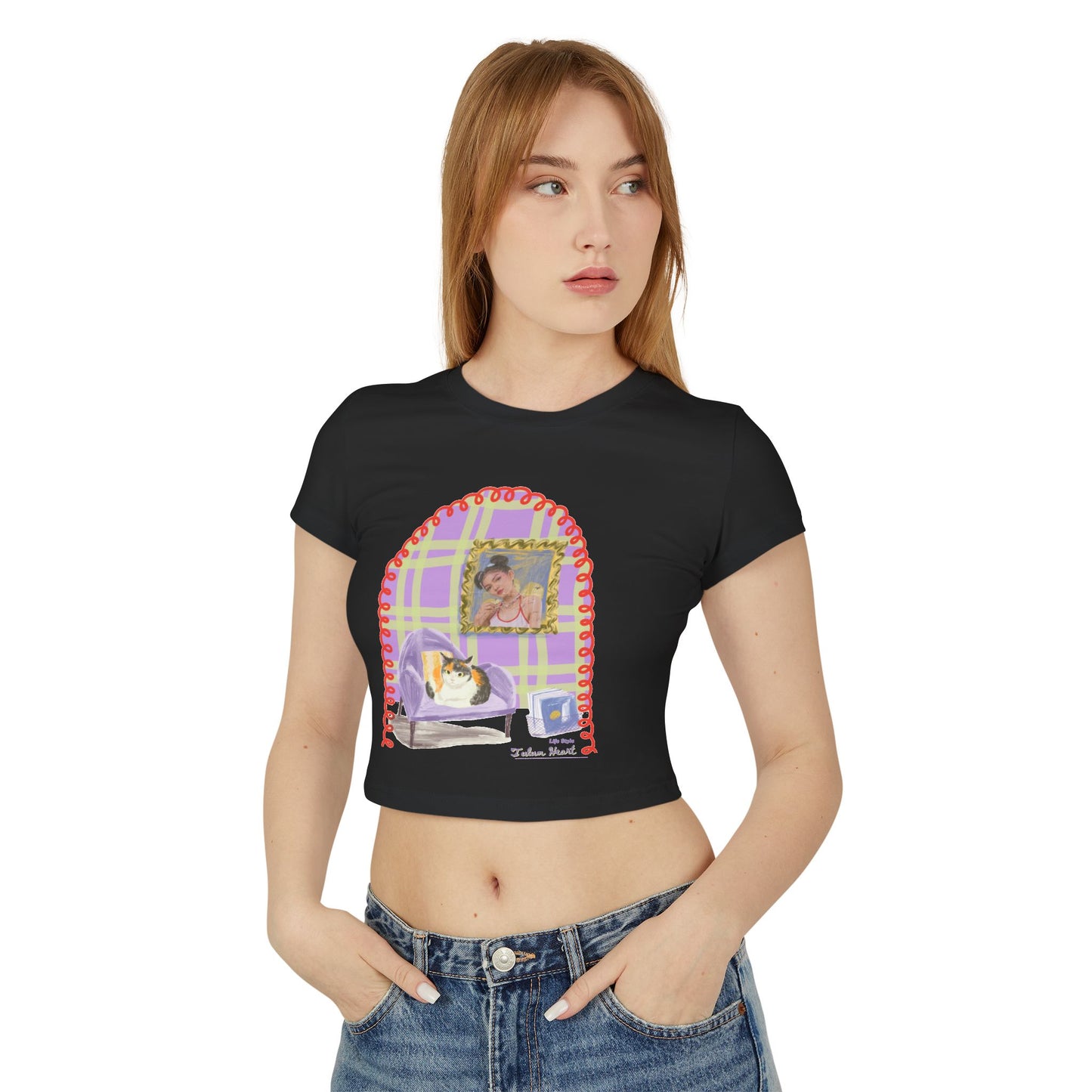 Tee | Watercolor Collage – Artistic Cat Graphic