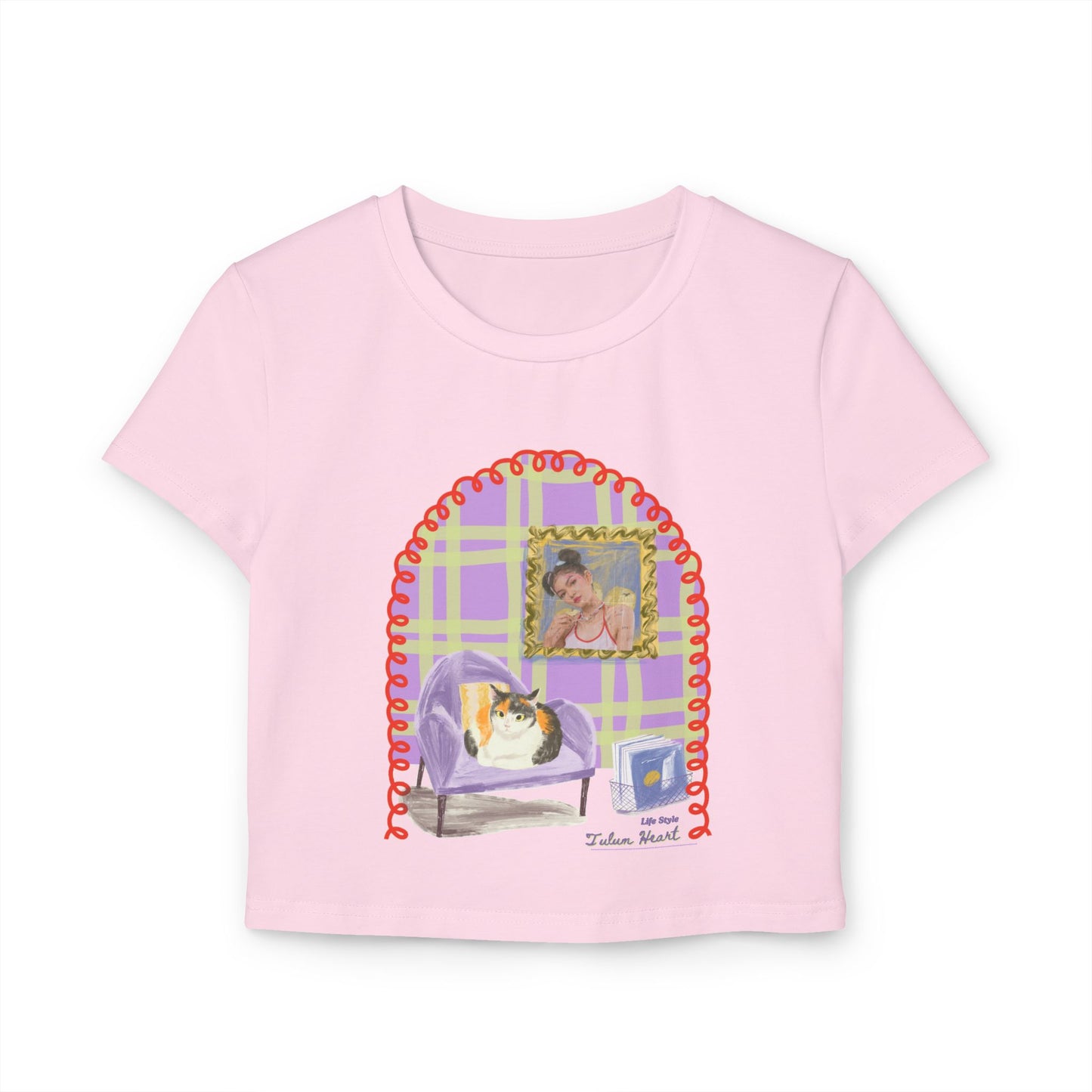 Tee | Watercolor Collage – Artistic Cat Graphic