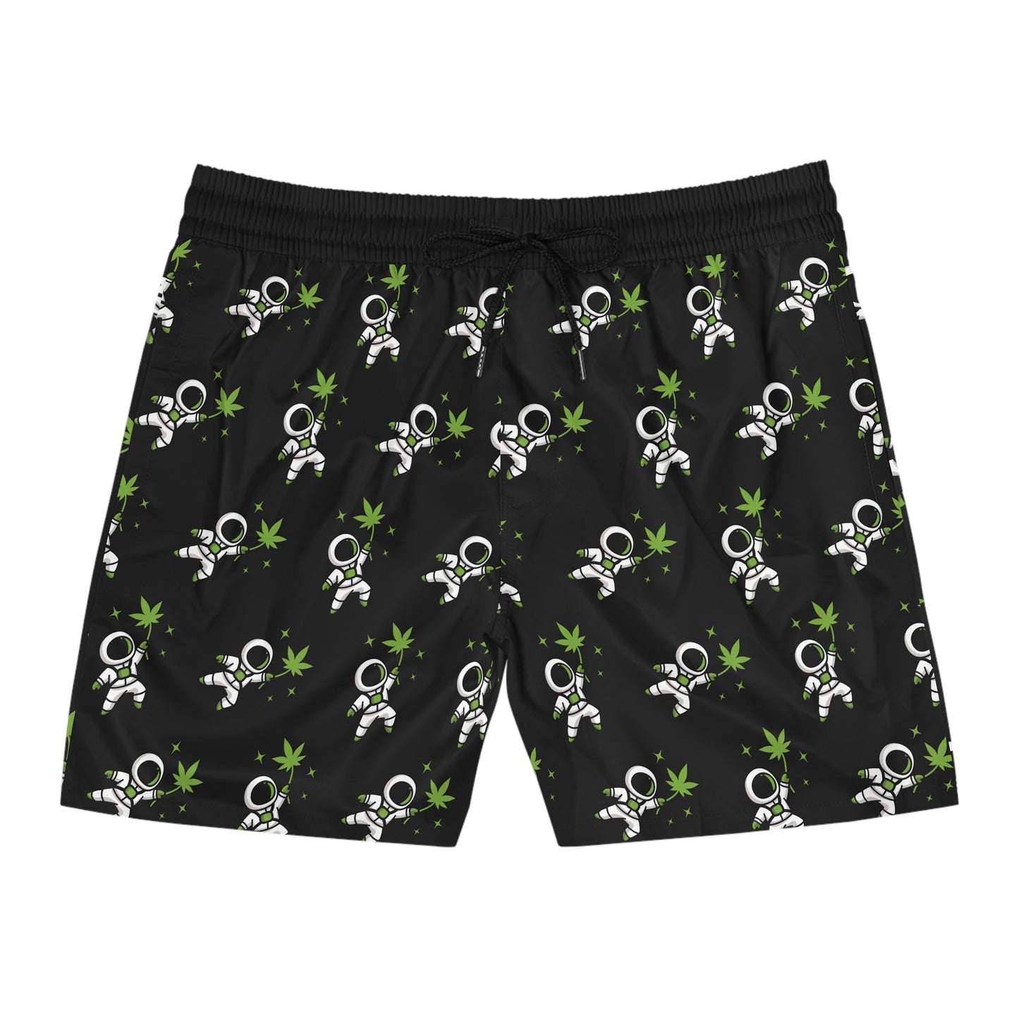 Men Swimwear | Custom Logo Pattern Swim Shorts | Black Branded Beach Shorts