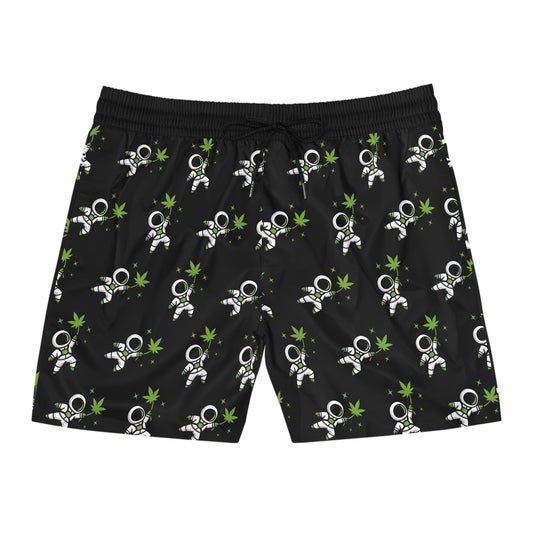 Men Swimwear | Custom Logo Pattern Swim Shorts | Black Branded Beach Shorts