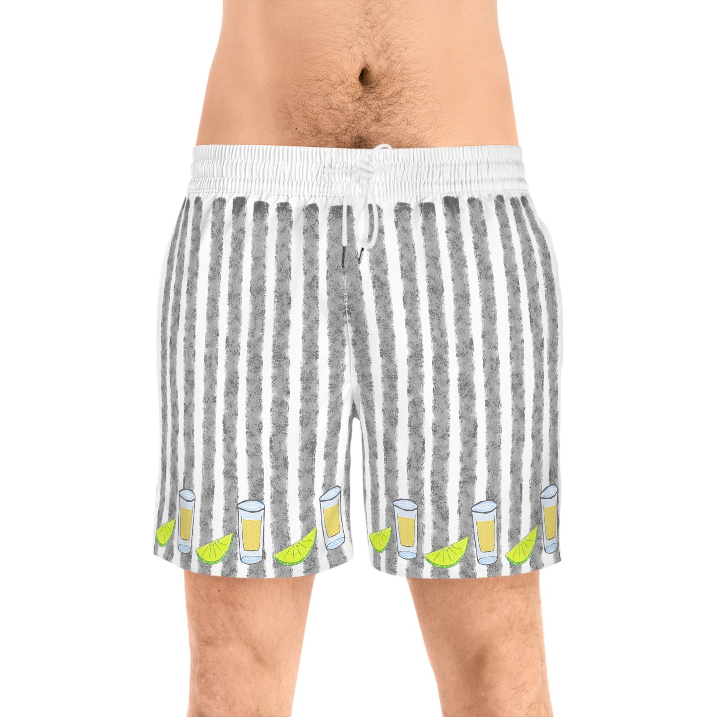 Men Swimwear | Tequila Shot Swim Shorts | Men's Striped Beach Shorts