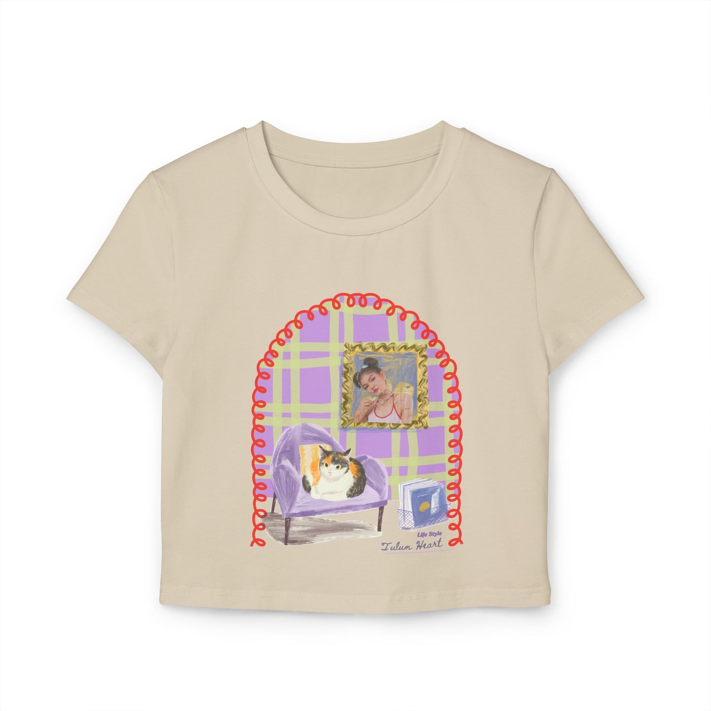 Tee | Watercolor Collage – Artistic Cat Graphic