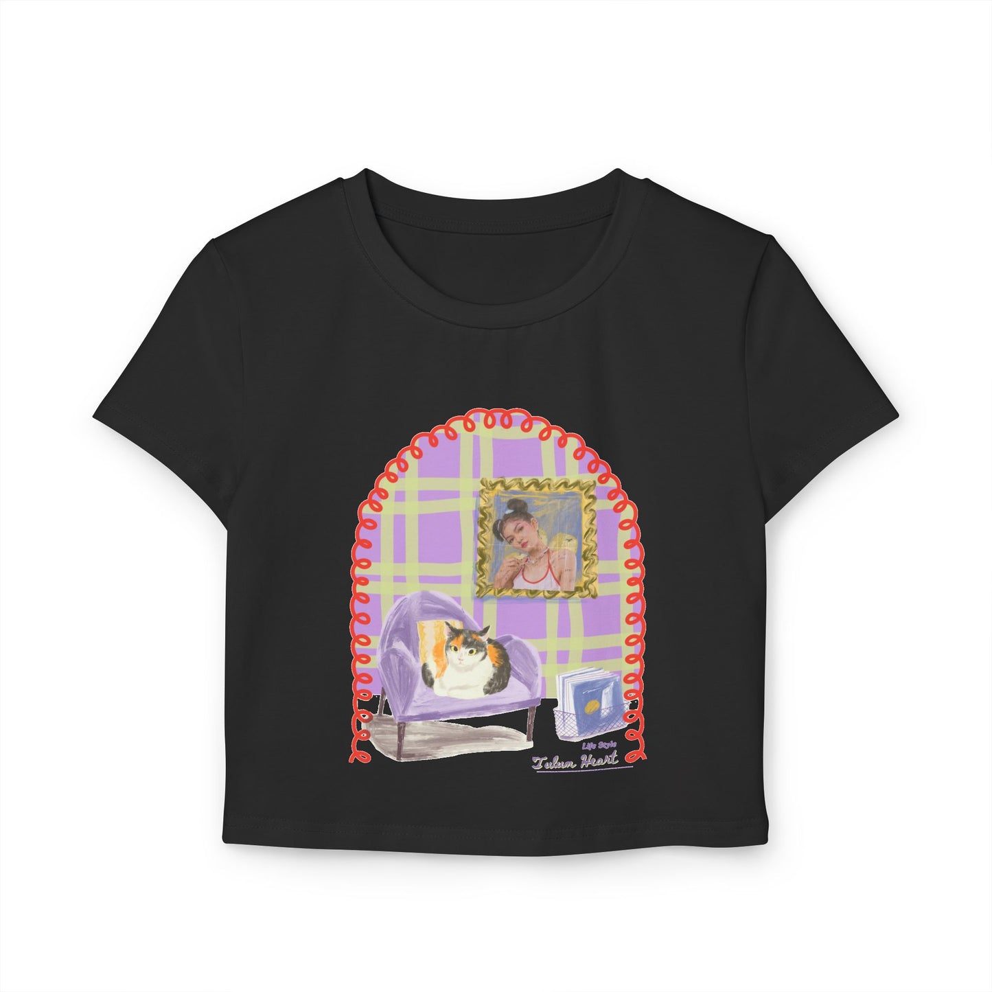 Tee | Watercolor Collage – Artistic Cat Graphic