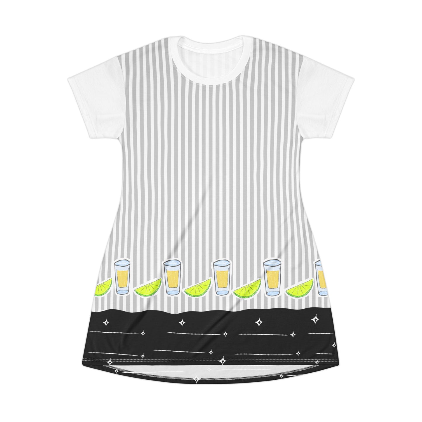 Summer Dresses | Lemon Shot Stripe T-Shirt Dress | Beach Vacation Outfit