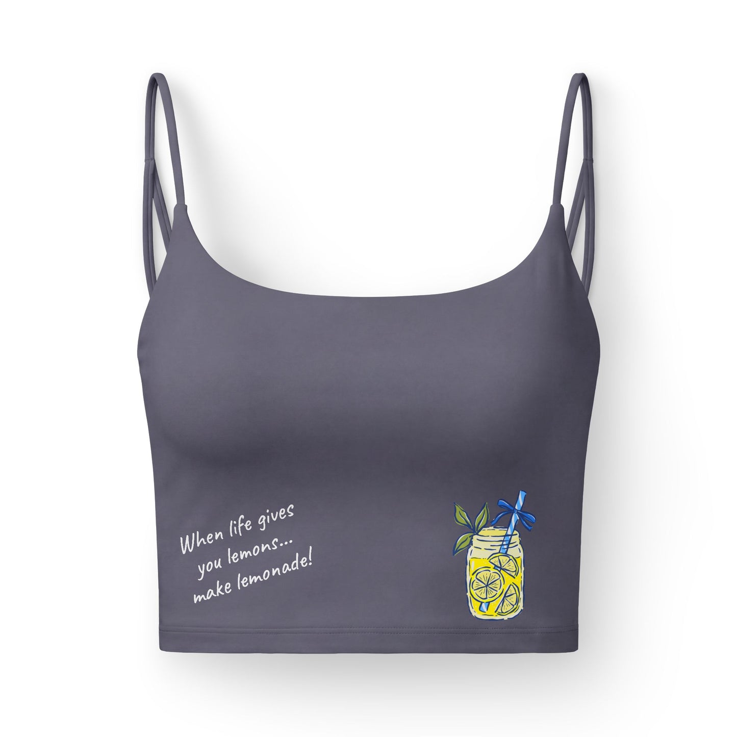 Crop Top | When Life Gives You Lemons Sports Top | Motivational Activewear
