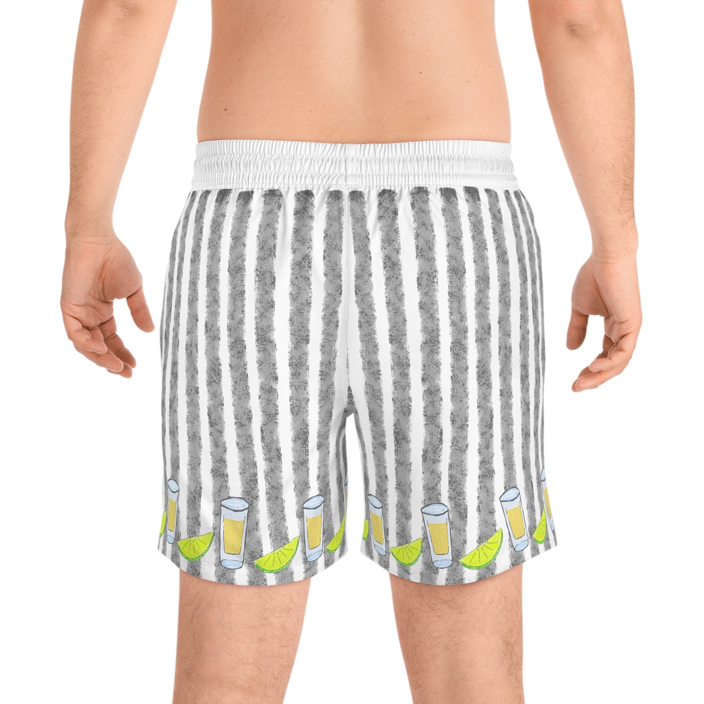 Men Swimwear | Tequila Shot Swim Shorts | Men's Striped Beach Shorts