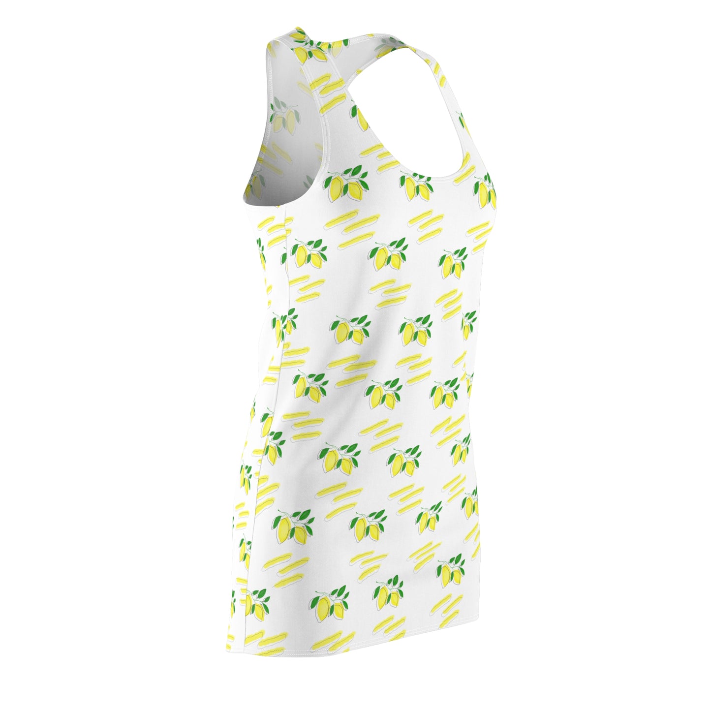 Summer Dresses | Lemon Pattern Racerback Dress | Women's Summer Graphic Dress