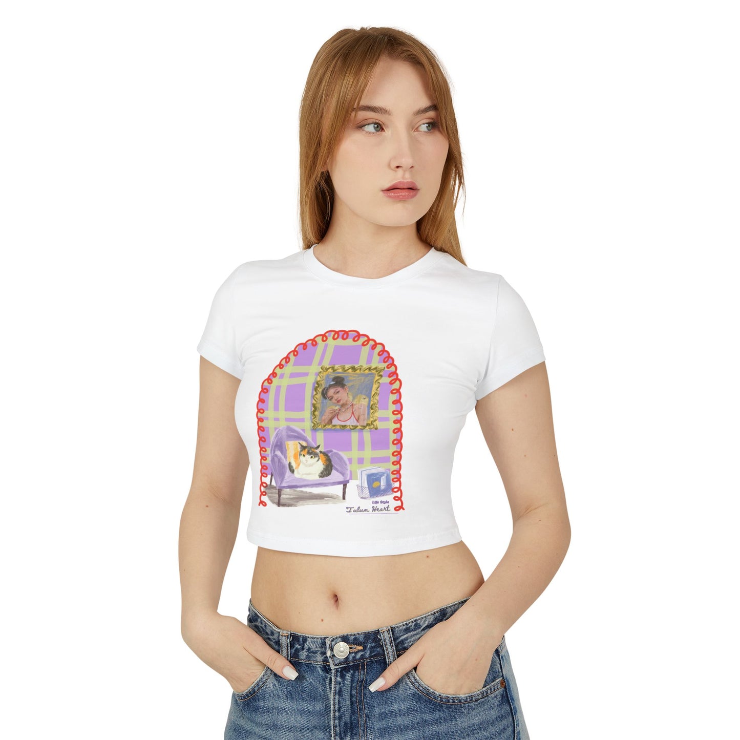 Tee | Watercolor Collage – Artistic Cat Graphic