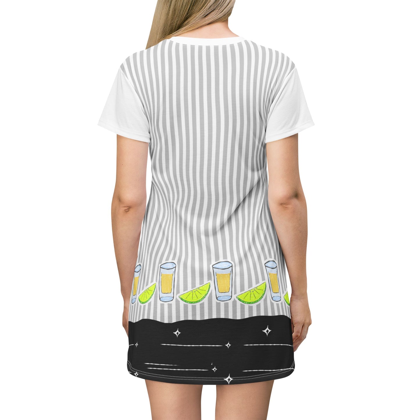 Summer Dresses | Lemon Shot Stripe T-Shirt Dress | Beach Vacation Outfit