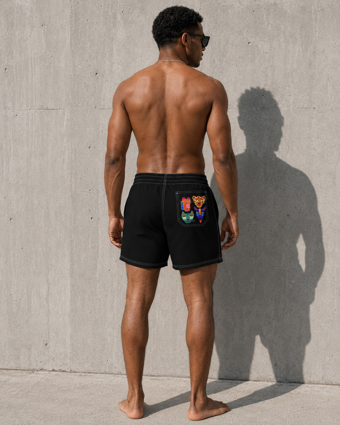 Men Swimwear | Dopamine Animal Board Shorts | Men's Graphic Beach Shorts