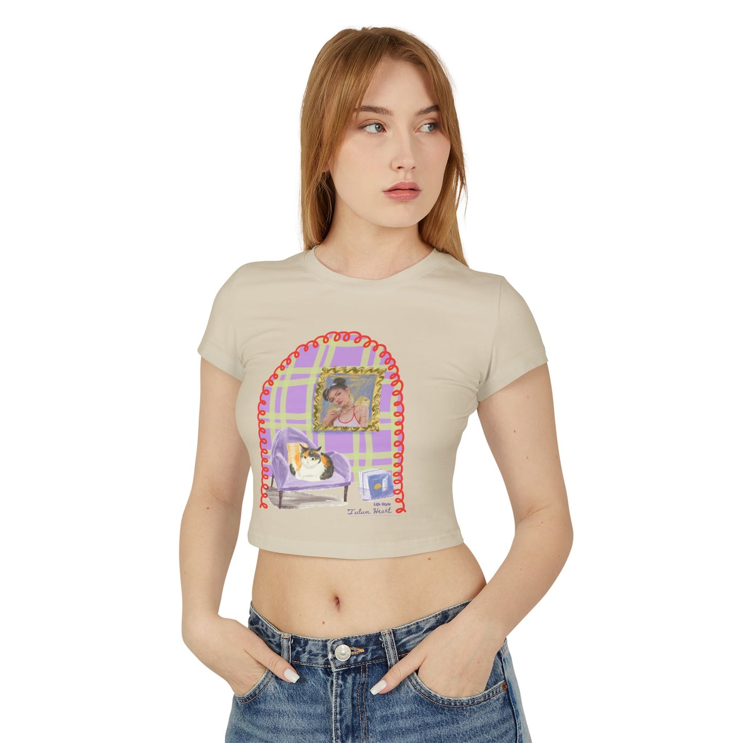 Tee | Watercolor Collage – Artistic Cat Graphic