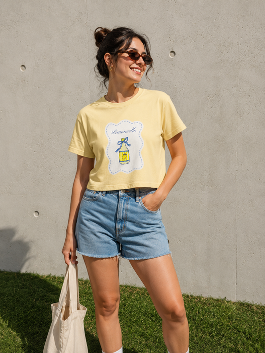 Tee | Cute Lemonade Pocket Graphic T-Shirt
