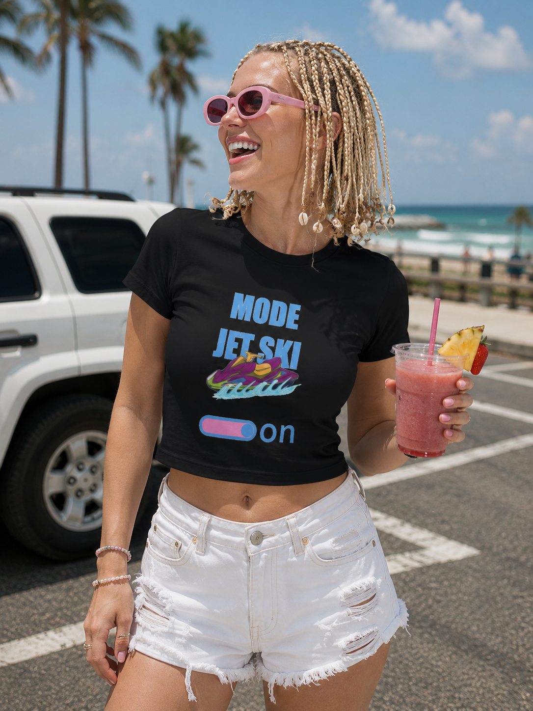 Graphic Tee | Jet Ski Mode ON Baby Tee | Organic Cotton Summer Shirt